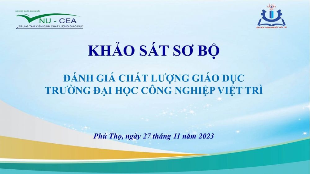 Khảo sát sơ bộ đánh giá chất lượng chu kỳ 2 Trường Đại học Công nghiệp Việt Trì